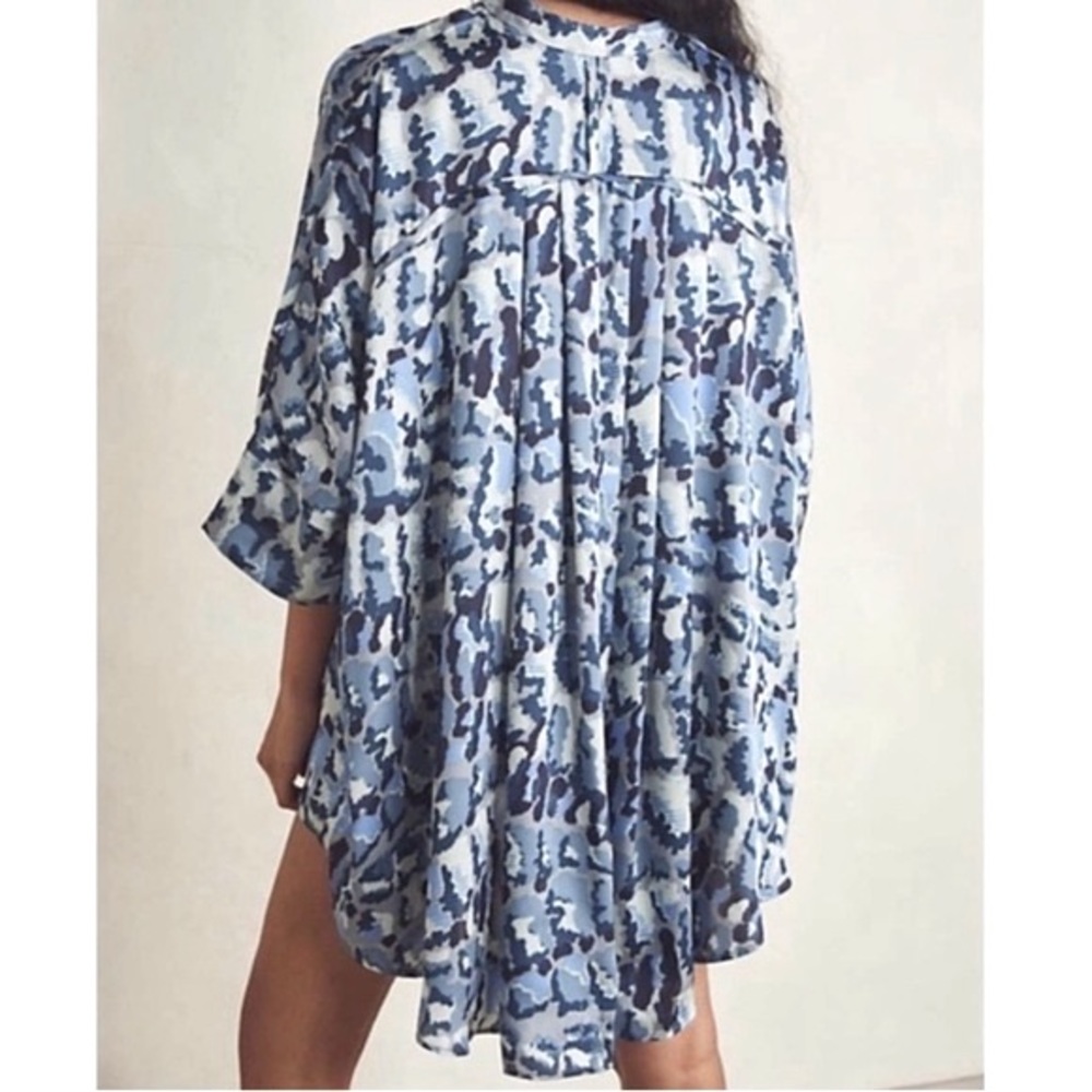 Free People - Goddess Sleep Shirt - Blue Print Large